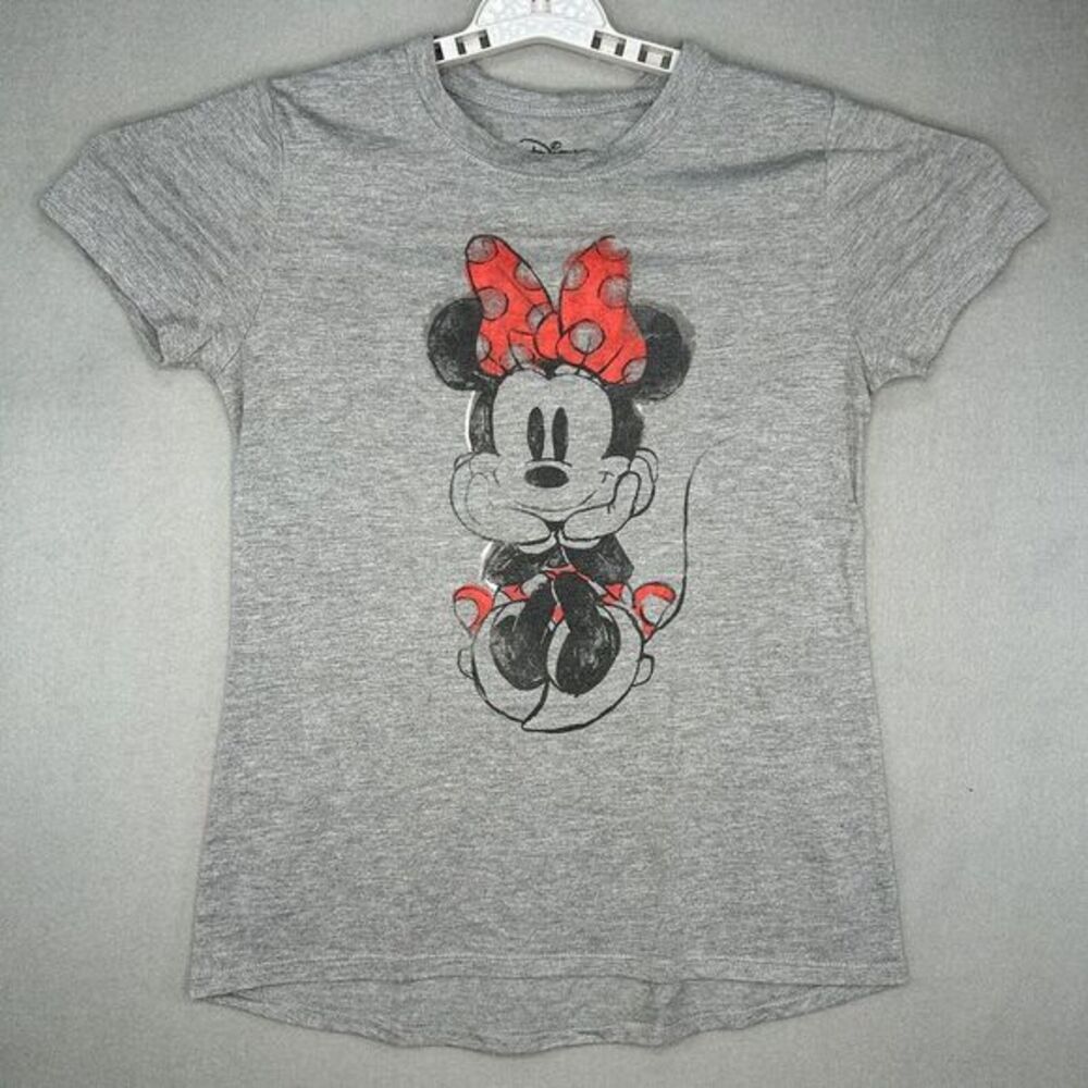 Minnie Mouse Disney Women's  T-shirt‎ Small Grey Disney Parks Classic Comfort